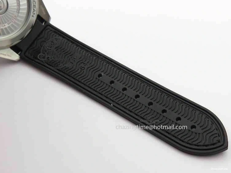 0217 Tailored Planet Ocean Master Chronometer SS OM 1:1 Best Edition Black Dial On Leather Strap A 8173